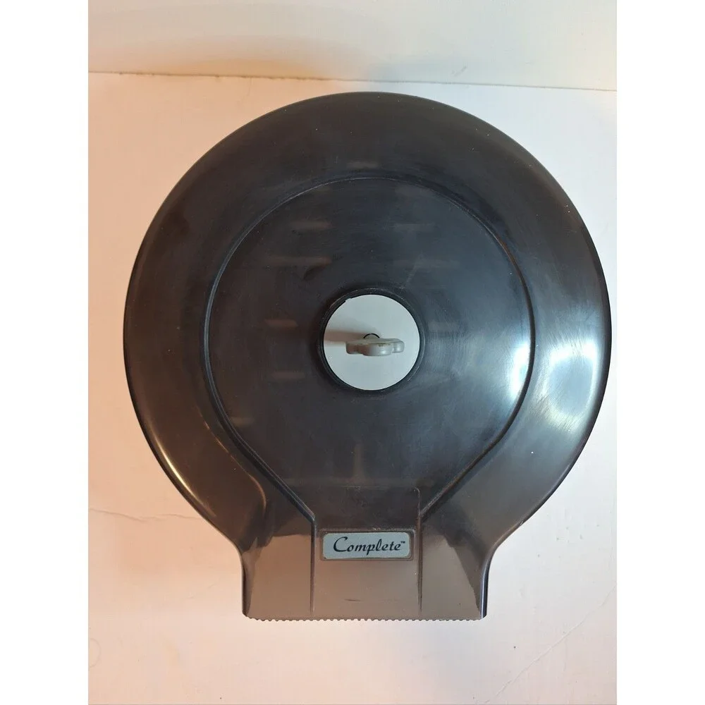 Complete Jumbo Commercial Toilet Paper Dispenser Wall Mount ABS Black 11-inch
